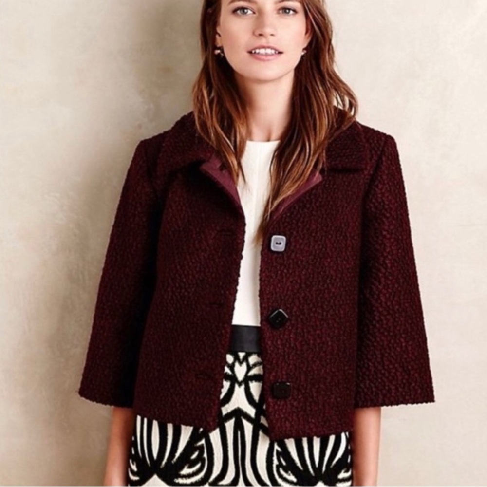 𝅺Anthropologie Raoul for Made in Kind Swing Jacket Coat Size 8P NWT - Picture 5 of 12